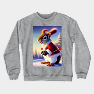 HAPPY FATHER CHRISTMAS SQUIRREL Crewneck Sweatshirt